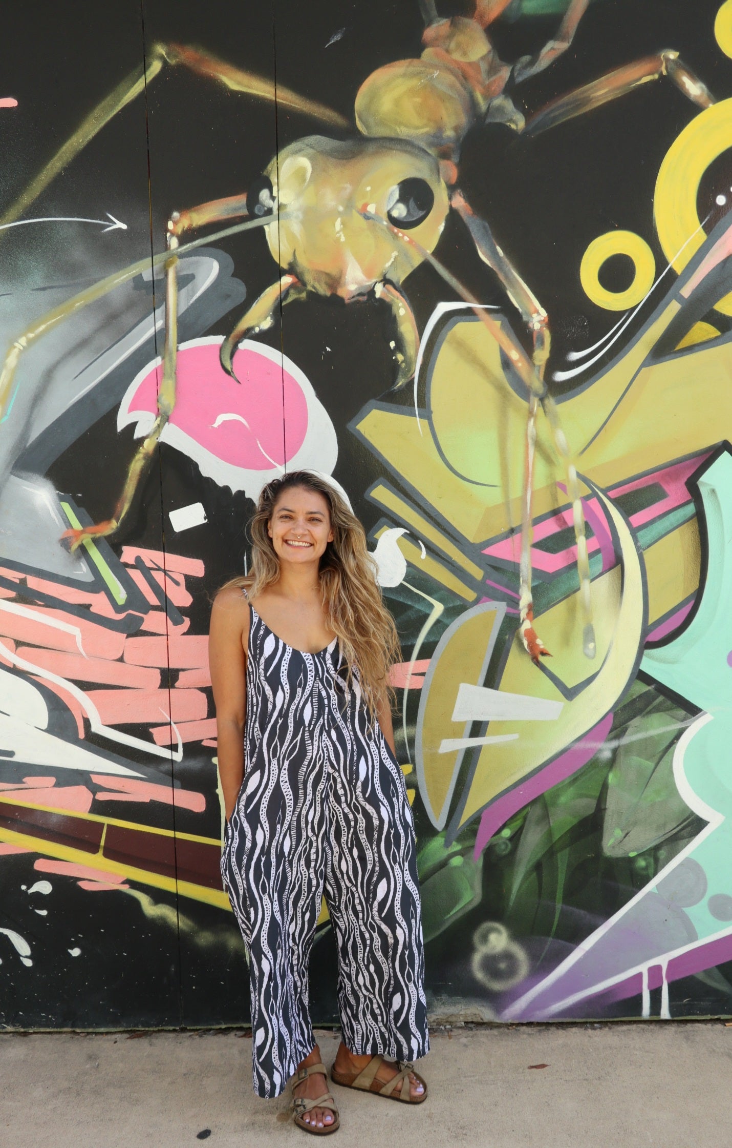 Sarrita King | Jumpsuit | Slither | Blak & White