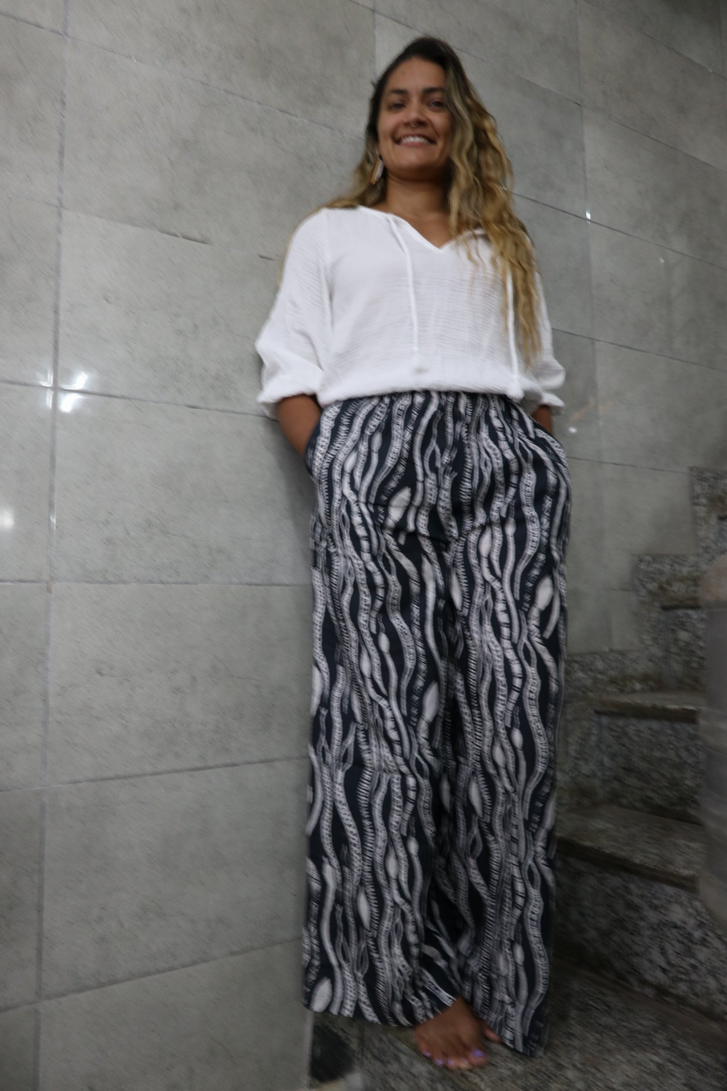 Sarrita King | Pants | Slither Blak & White