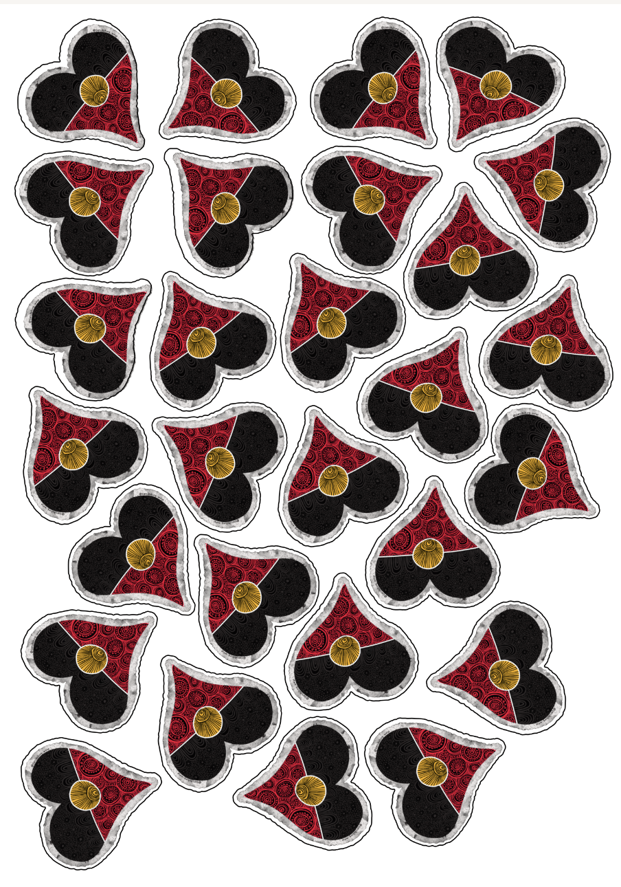 Flag Love | Stickers | A4