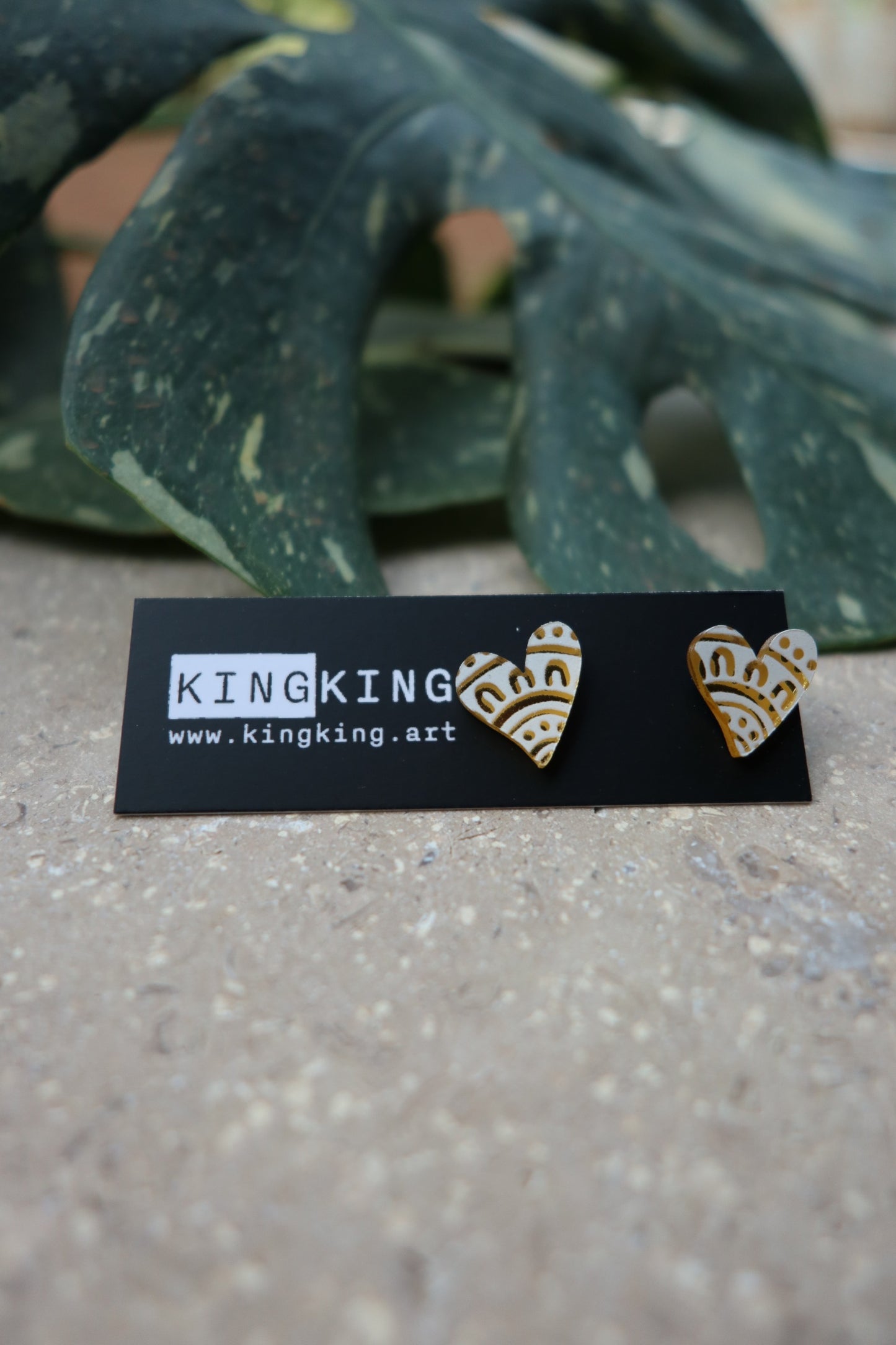 Mirror Heart Stud