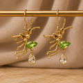 Green Ant Crystal Earrings