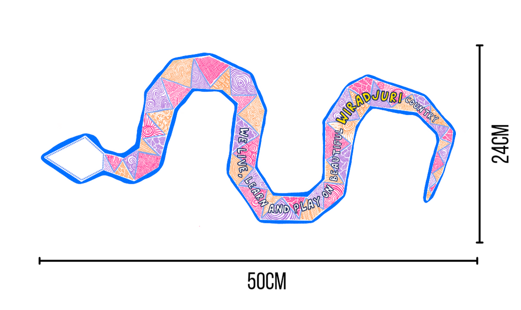 Snake Live, Learn and Play Decal – Aboriginal Wall Art