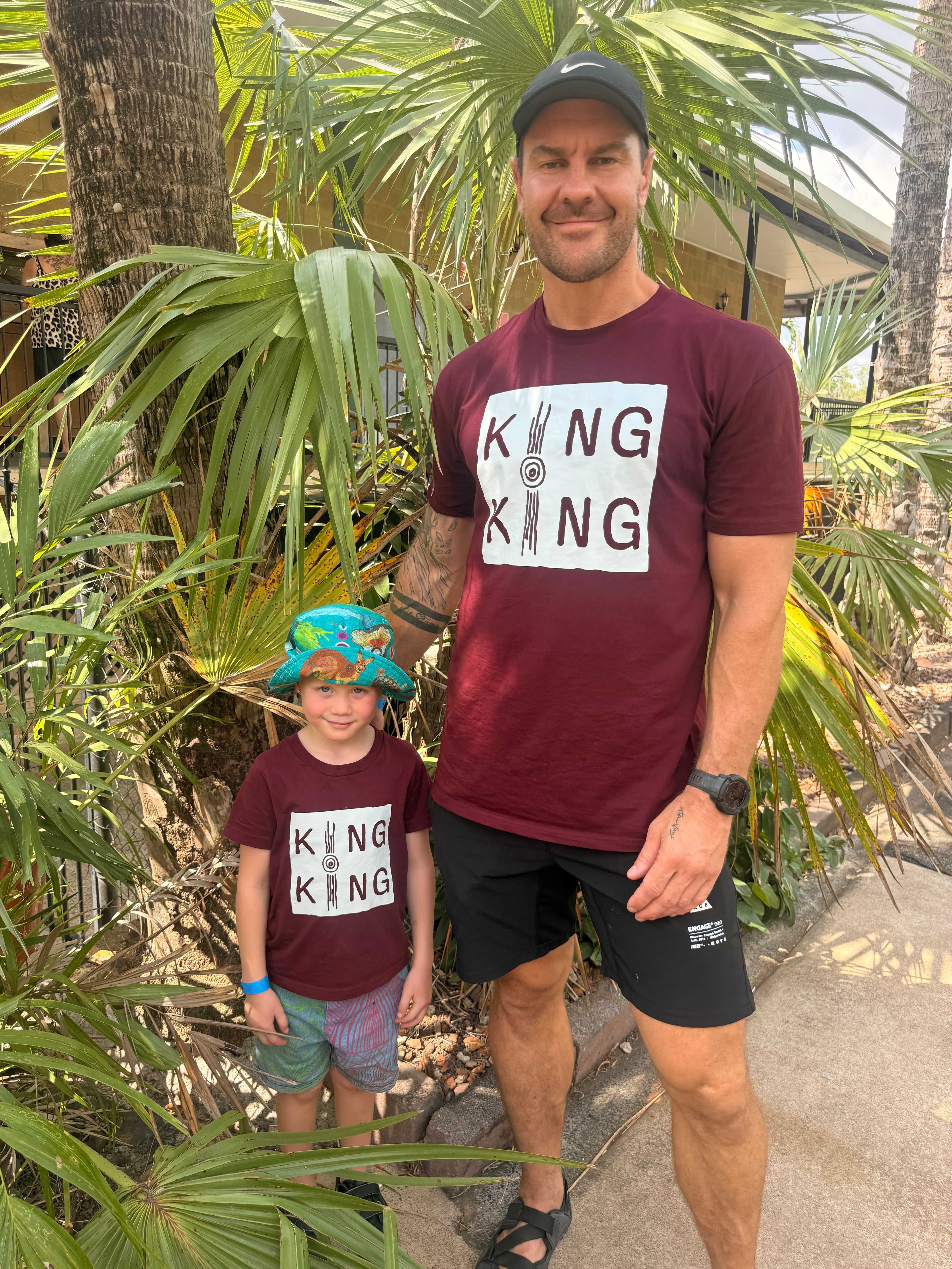 Adult KingKing logo burgandy tee