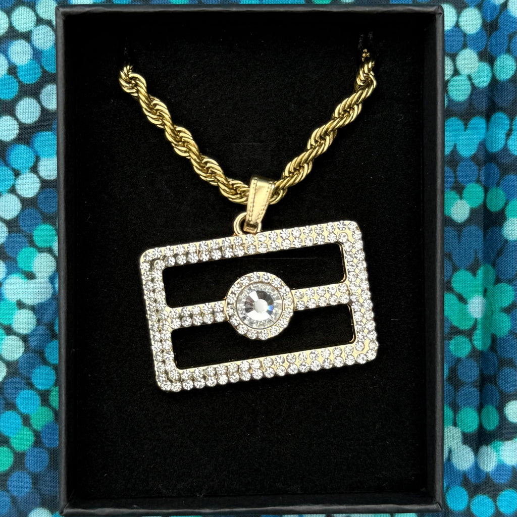 Aboriginal flag necklace