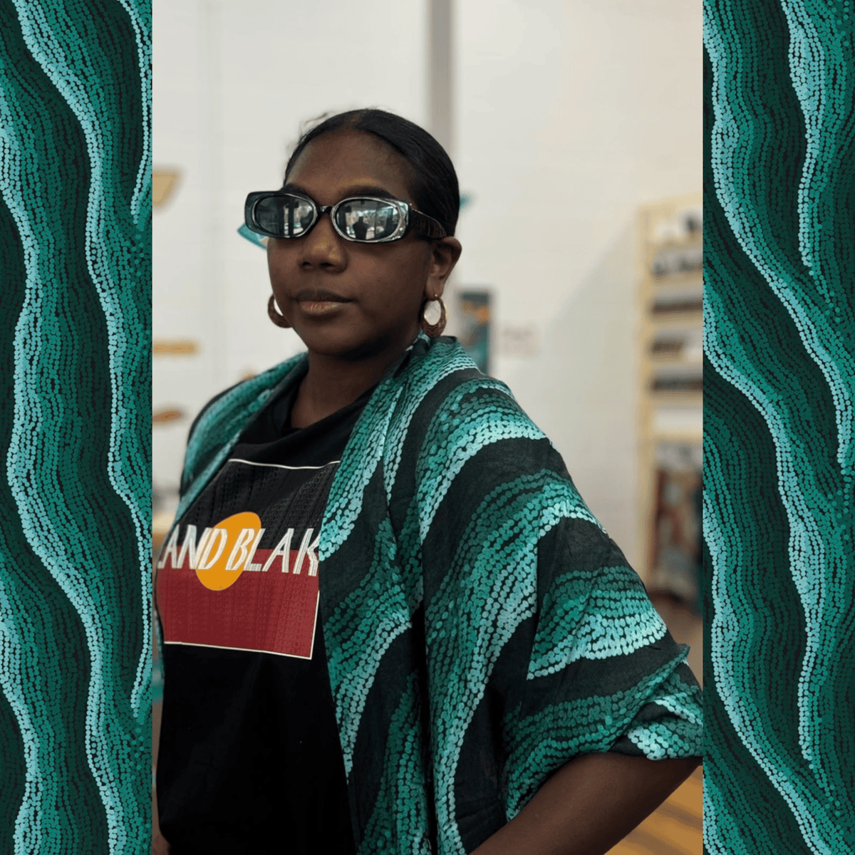 Mulberry Silk Scarf - Shifting Sands Turquoise