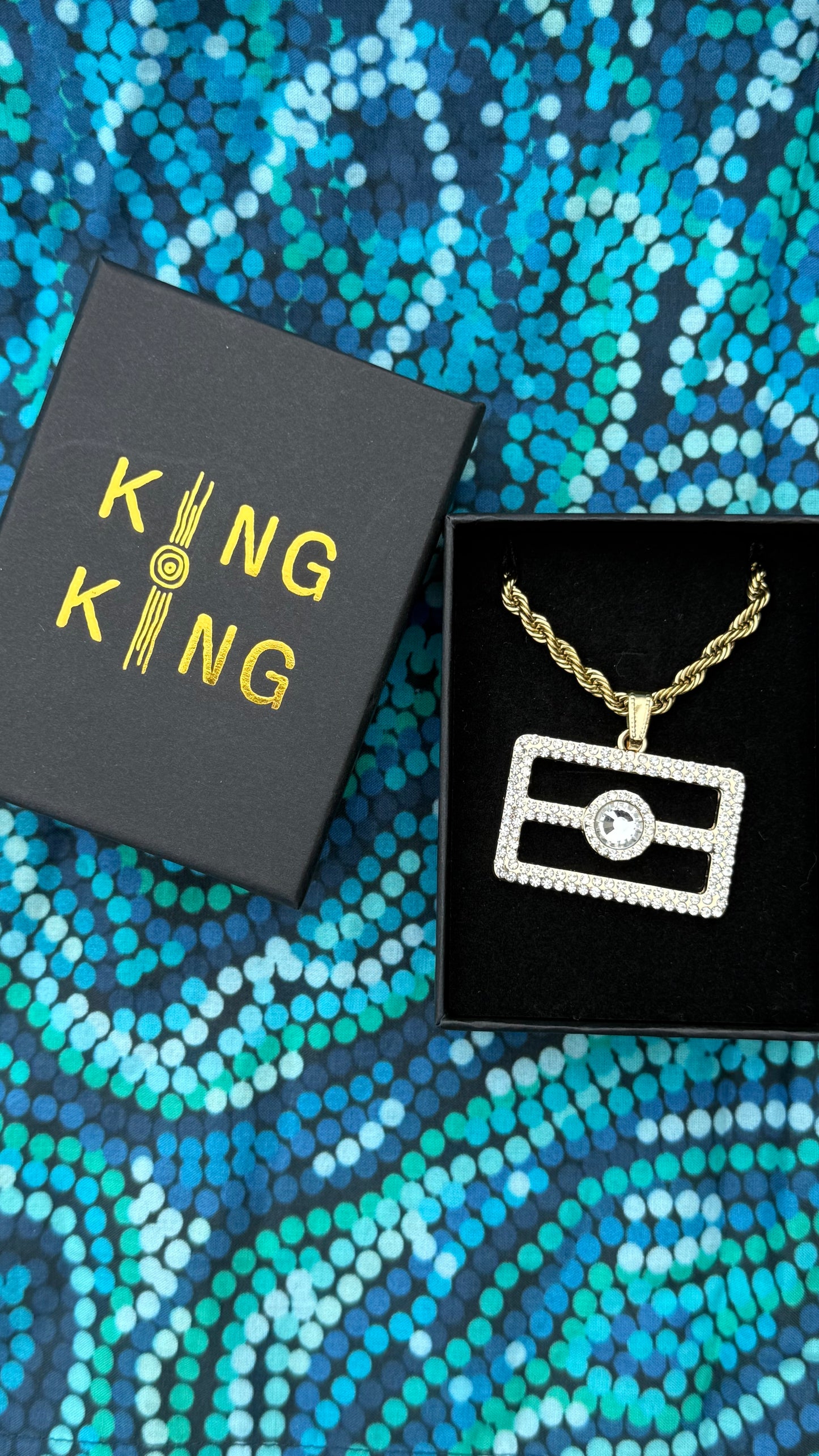 Aboriginal flag necklace