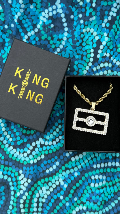 Aboriginal flag necklace