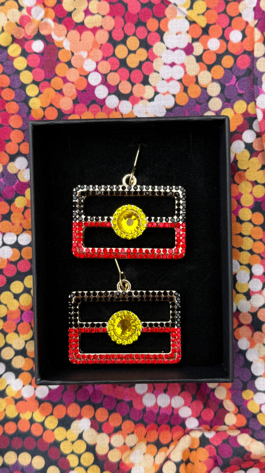 Aboriginal flag earrings
