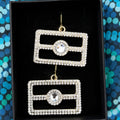 Aboriginal Flag Crystal Earrings - Clear