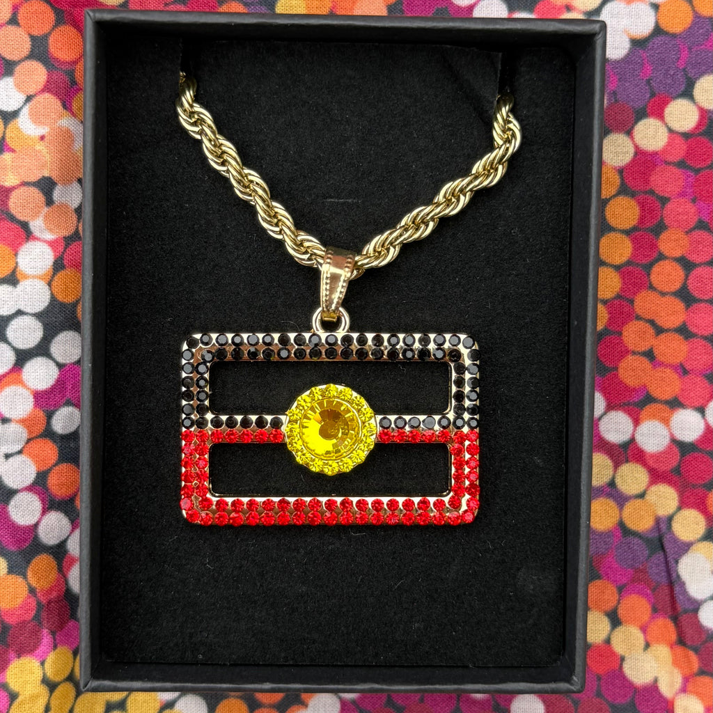 Aboriginal flag necklace