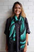 Cashmere Scarf - Shifting Sands Turquoise