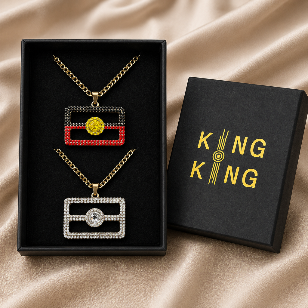 Aboriginal flag necklace