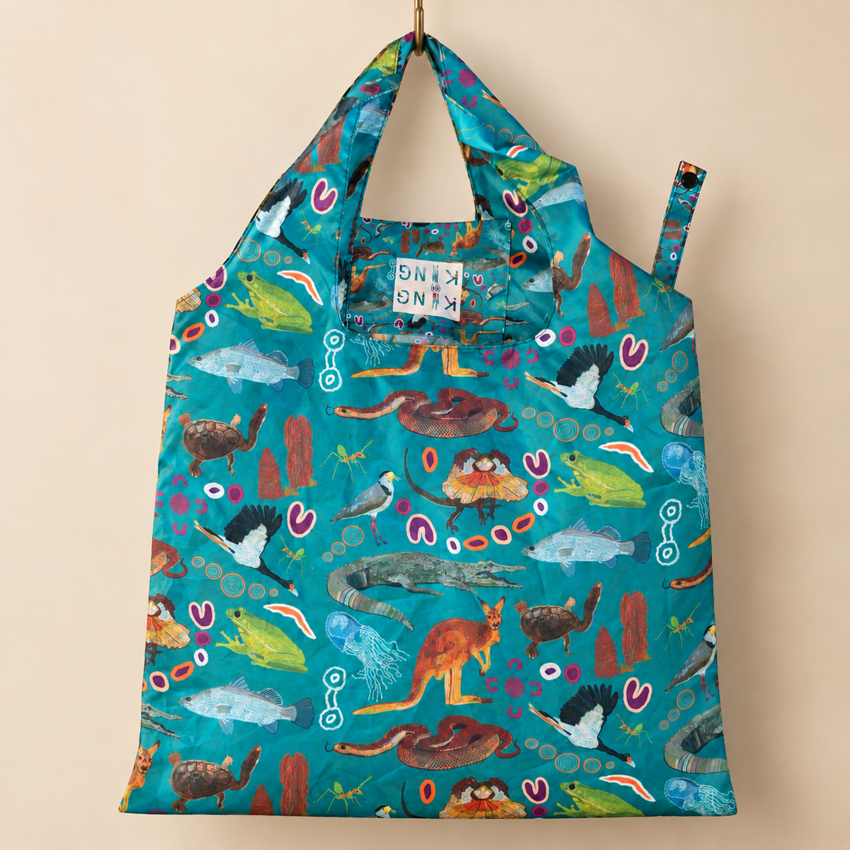 Fold Up Carry Bag – Aboriginal Art Reusable Shopping Bag