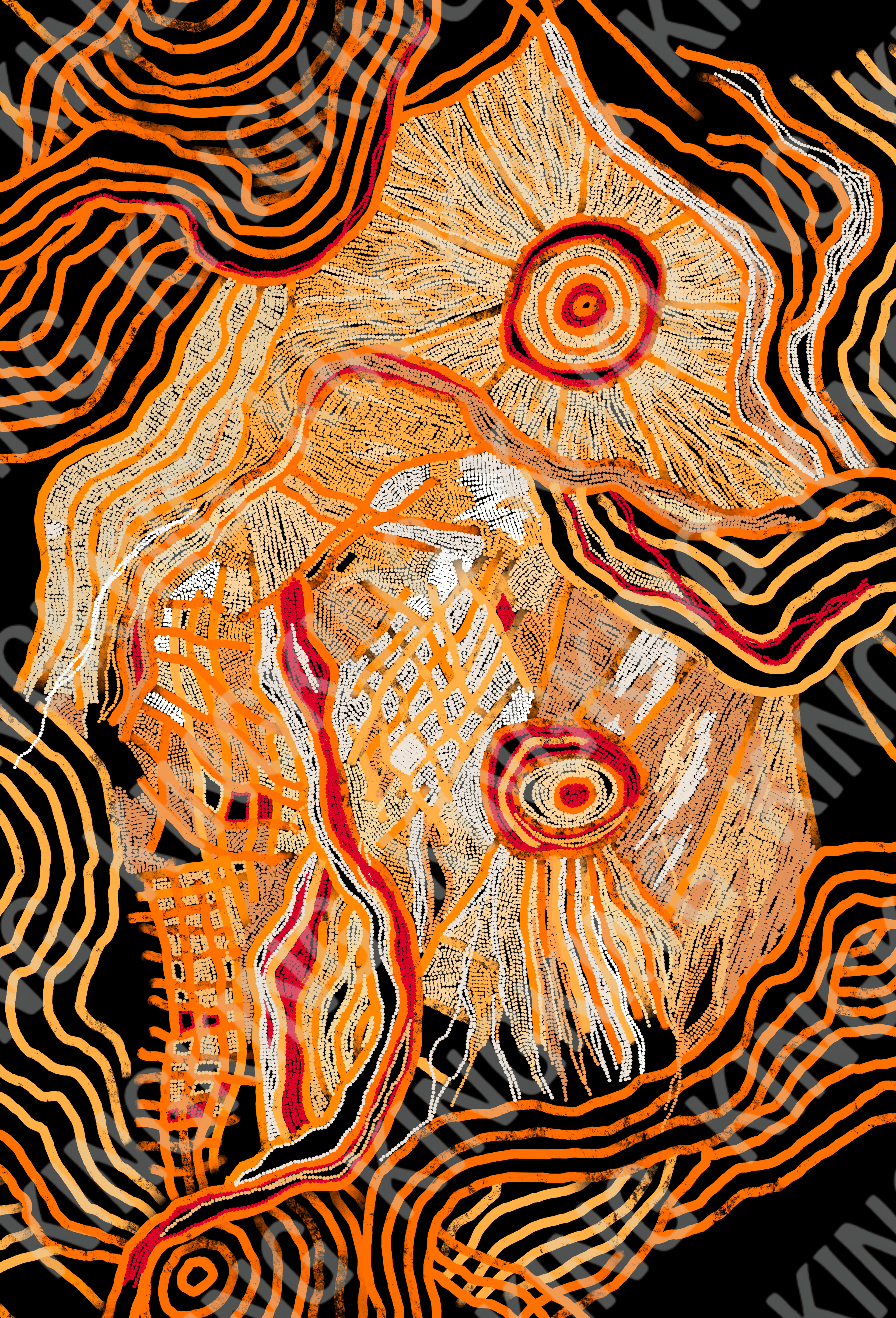 Aboriginal artwork by Sarrita King