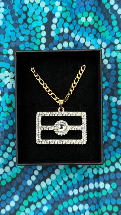 Aboriginal flag necklace