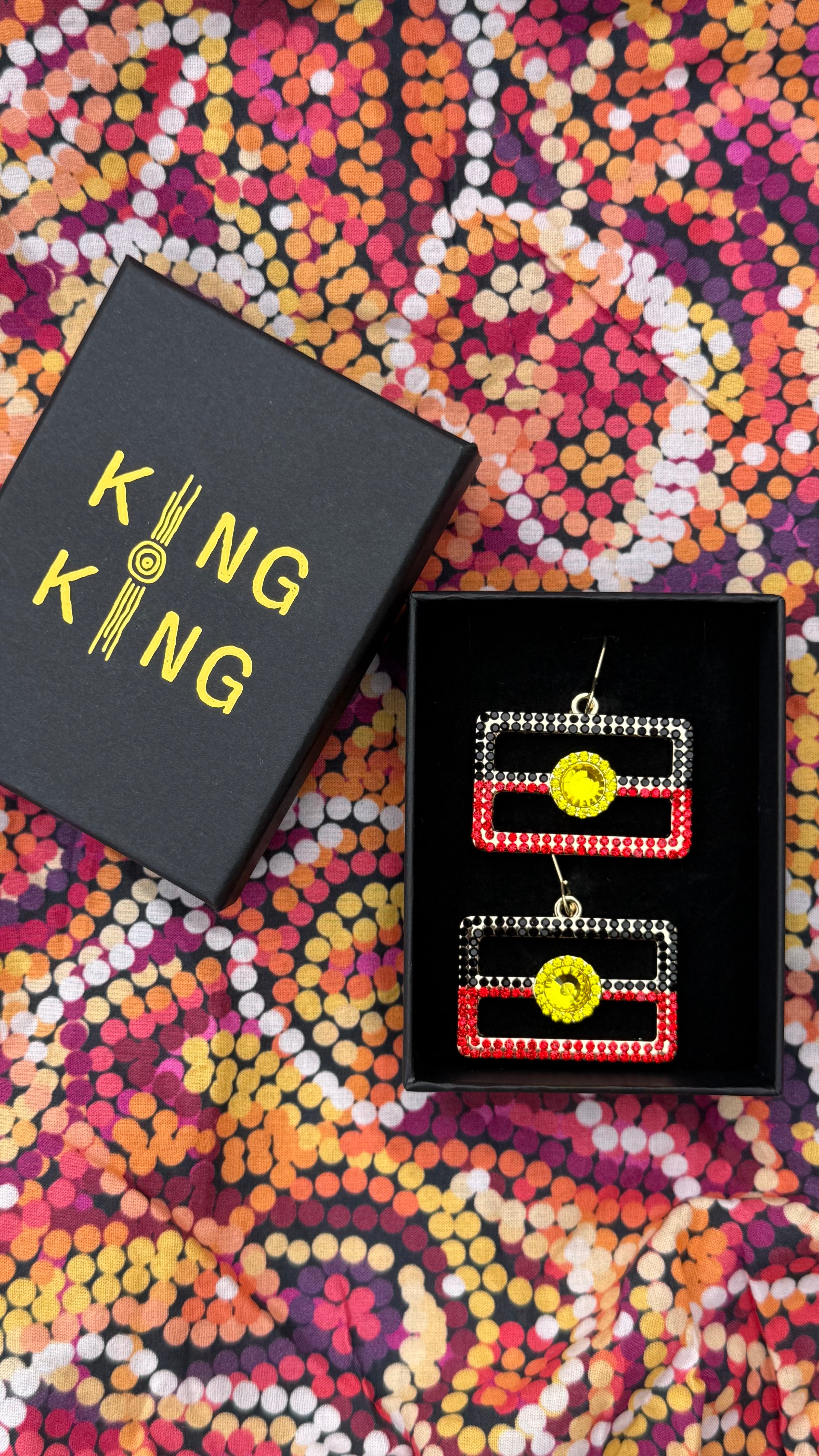 Aboriginal flag earrings