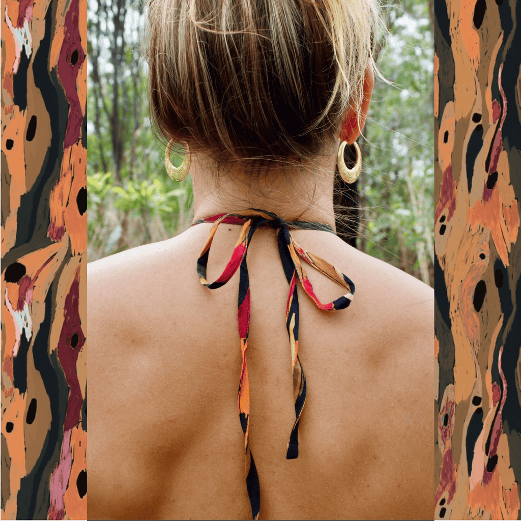 The Maggie halter top - Eucalyptus Bark