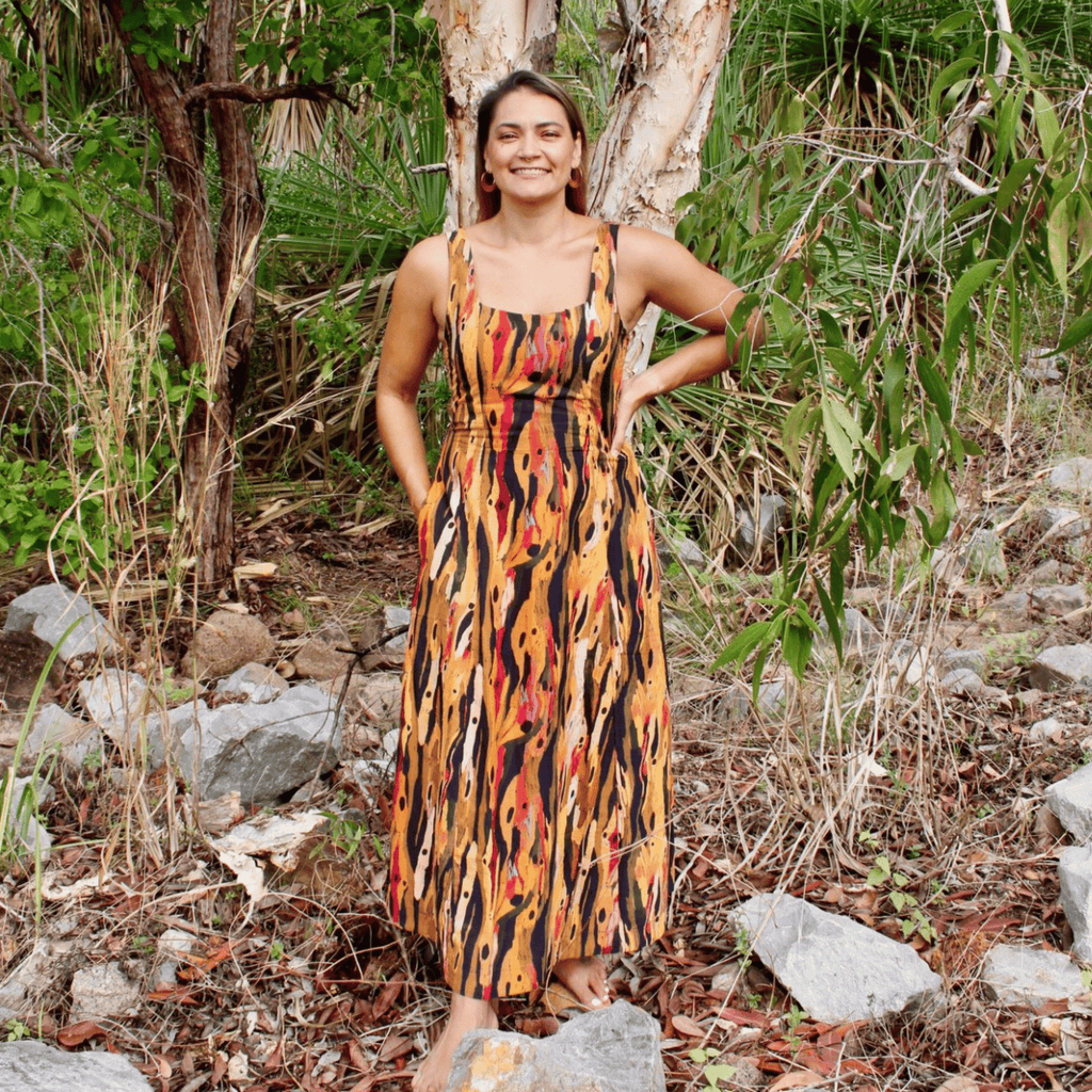 The Tully dress - Eucalyptus Bark