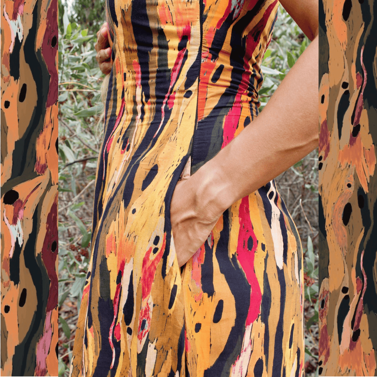 The Tully dress - Eucalyptus Bark