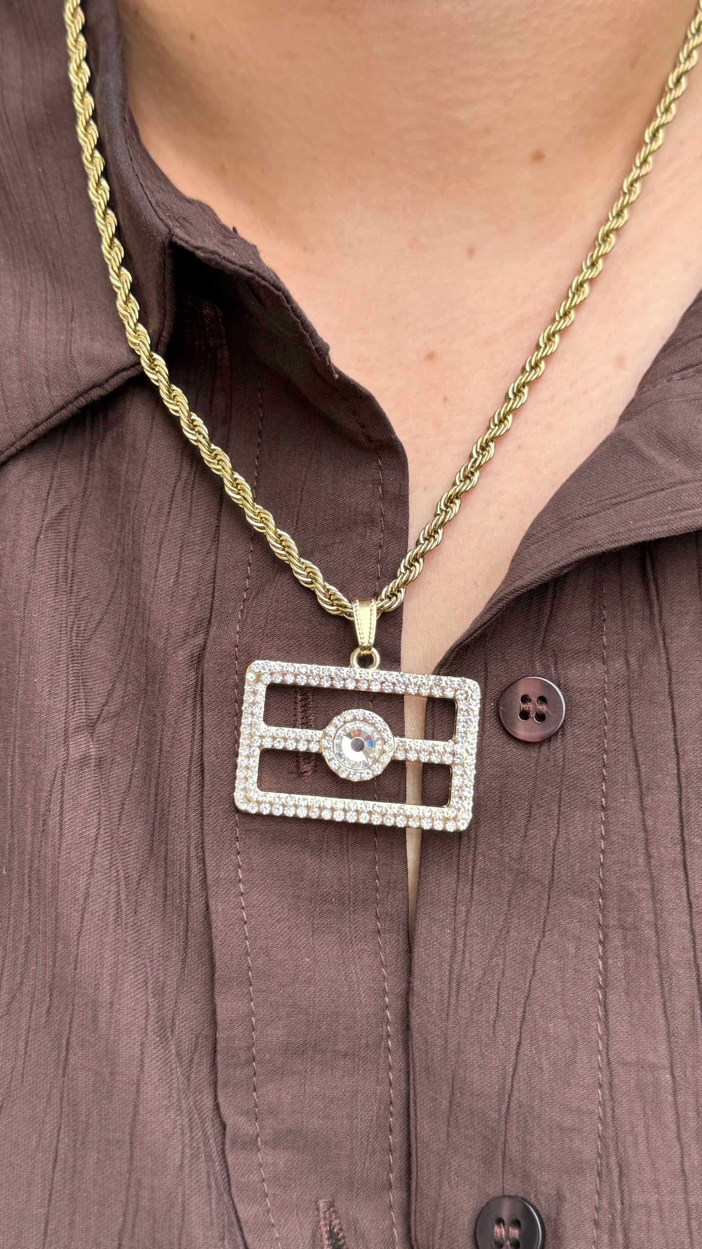 Aboriginal flag necklace