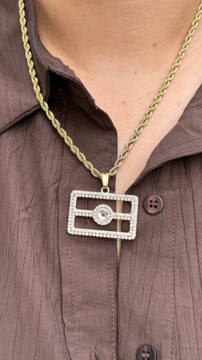 Aboriginal flag necklace