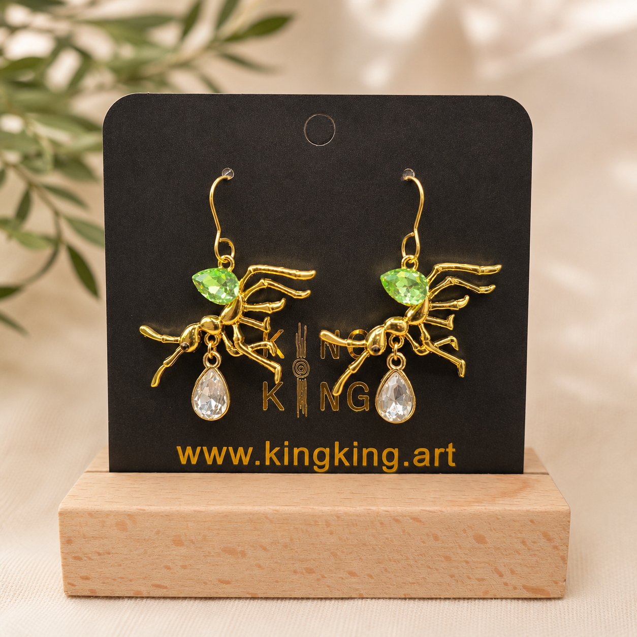 Green Ant Earrings