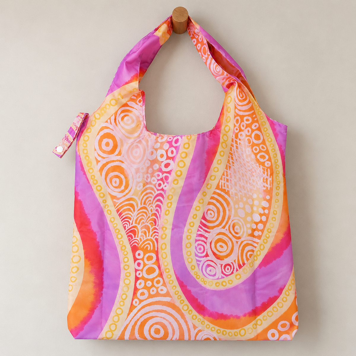 Fold Up Carry Bag – Aboriginal Art Reusable Shopping Bag