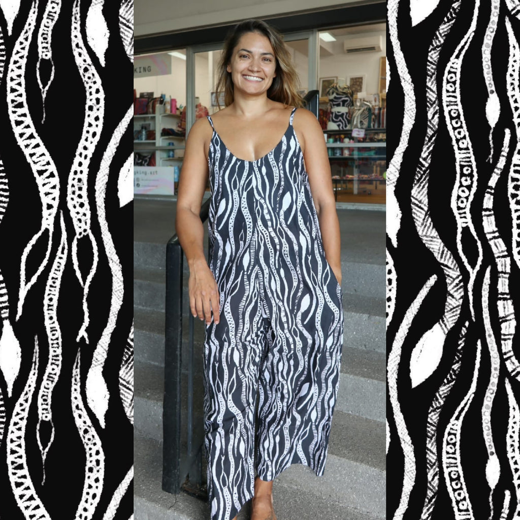 Slither - Blak & White - The Sarrita Jumpsuit
