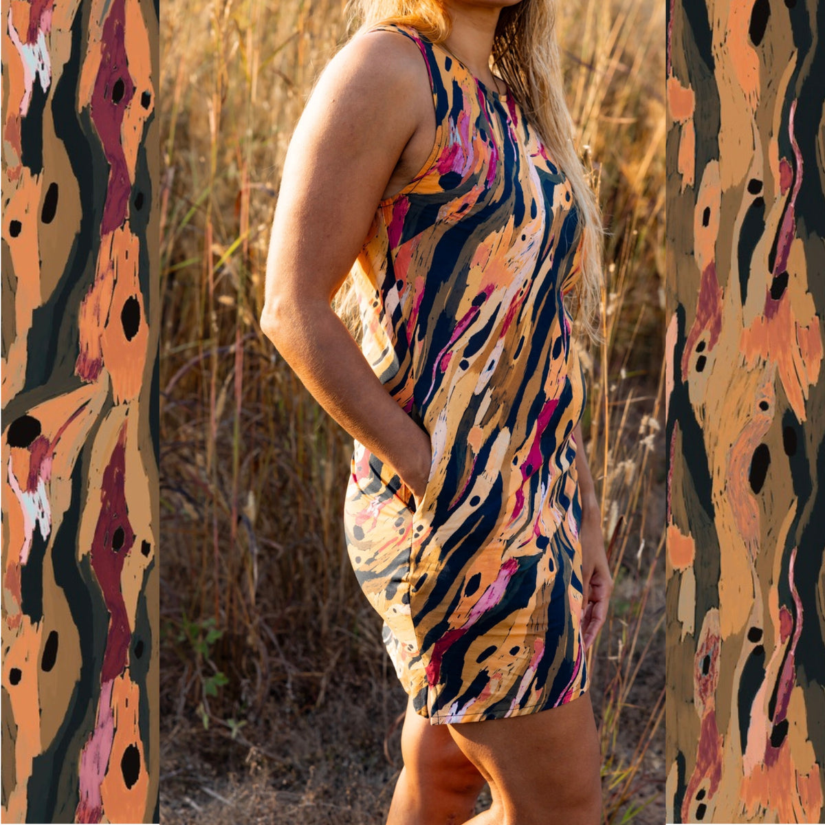 The Amalii Mini Dress - Eucalyptus Bark