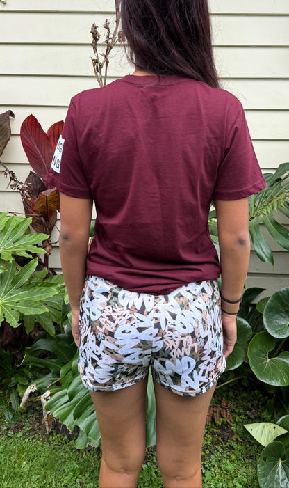 Land Blak burgandy camo tee