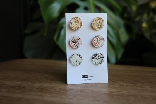 Stud Trio - White