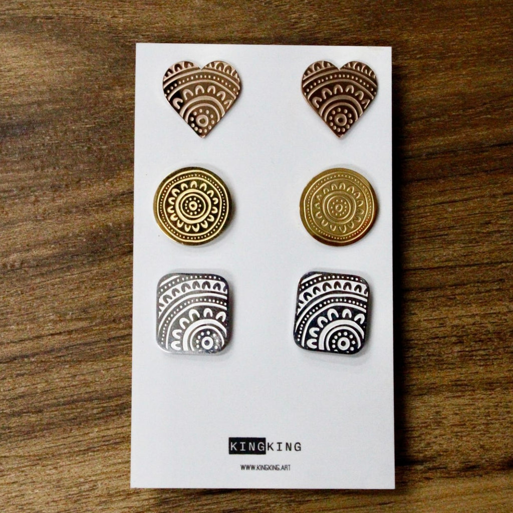 Heart studs - Rose gold