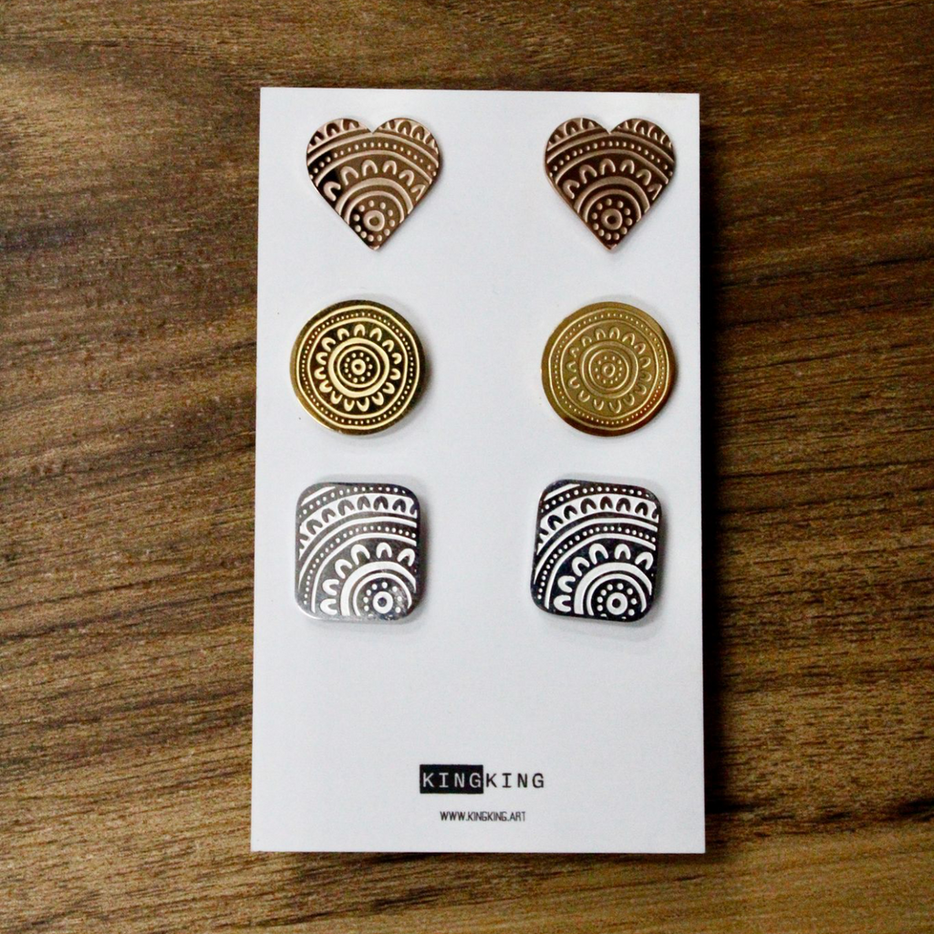 Square studs - Silver