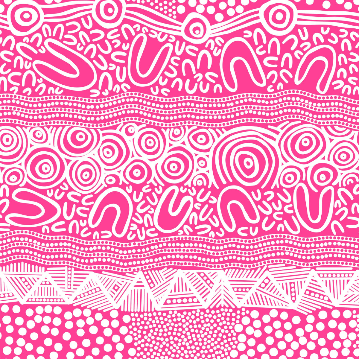 Layeres Land pink Aboriginal artwork