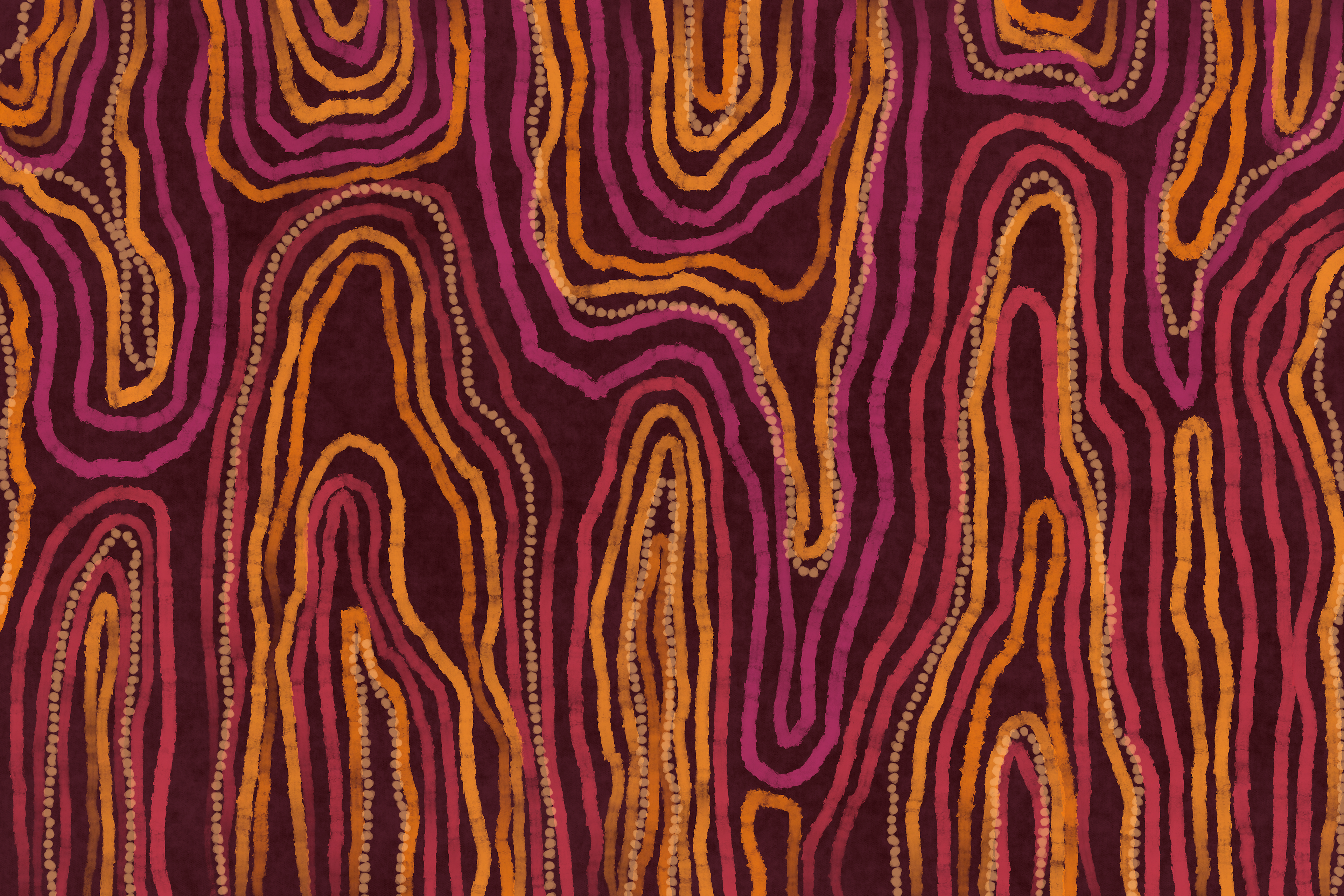 Movement of the Earth | Pink – Aboriginal Art Print
