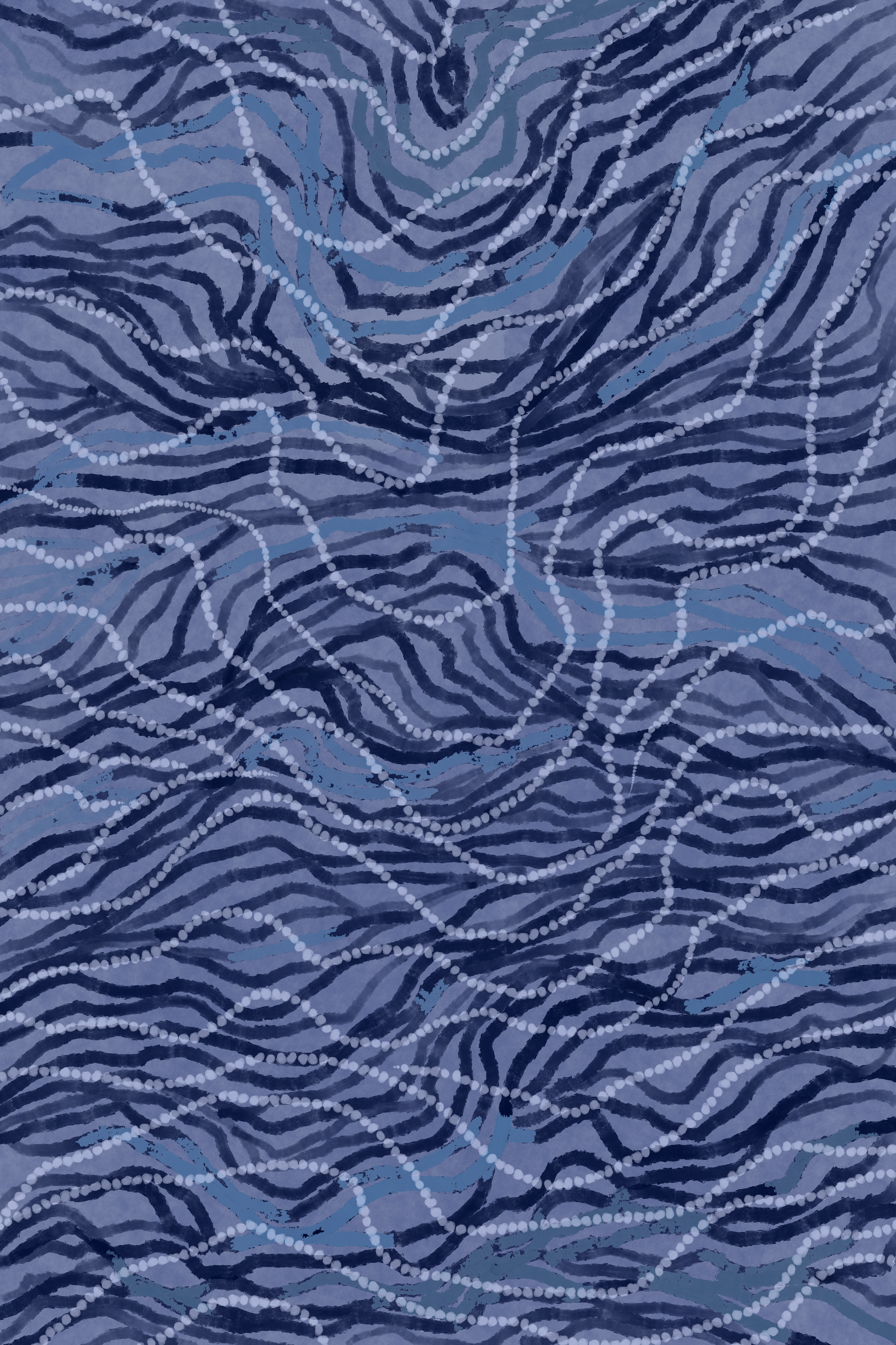 Movement of the Earth | Blue – Aboriginal Art Print