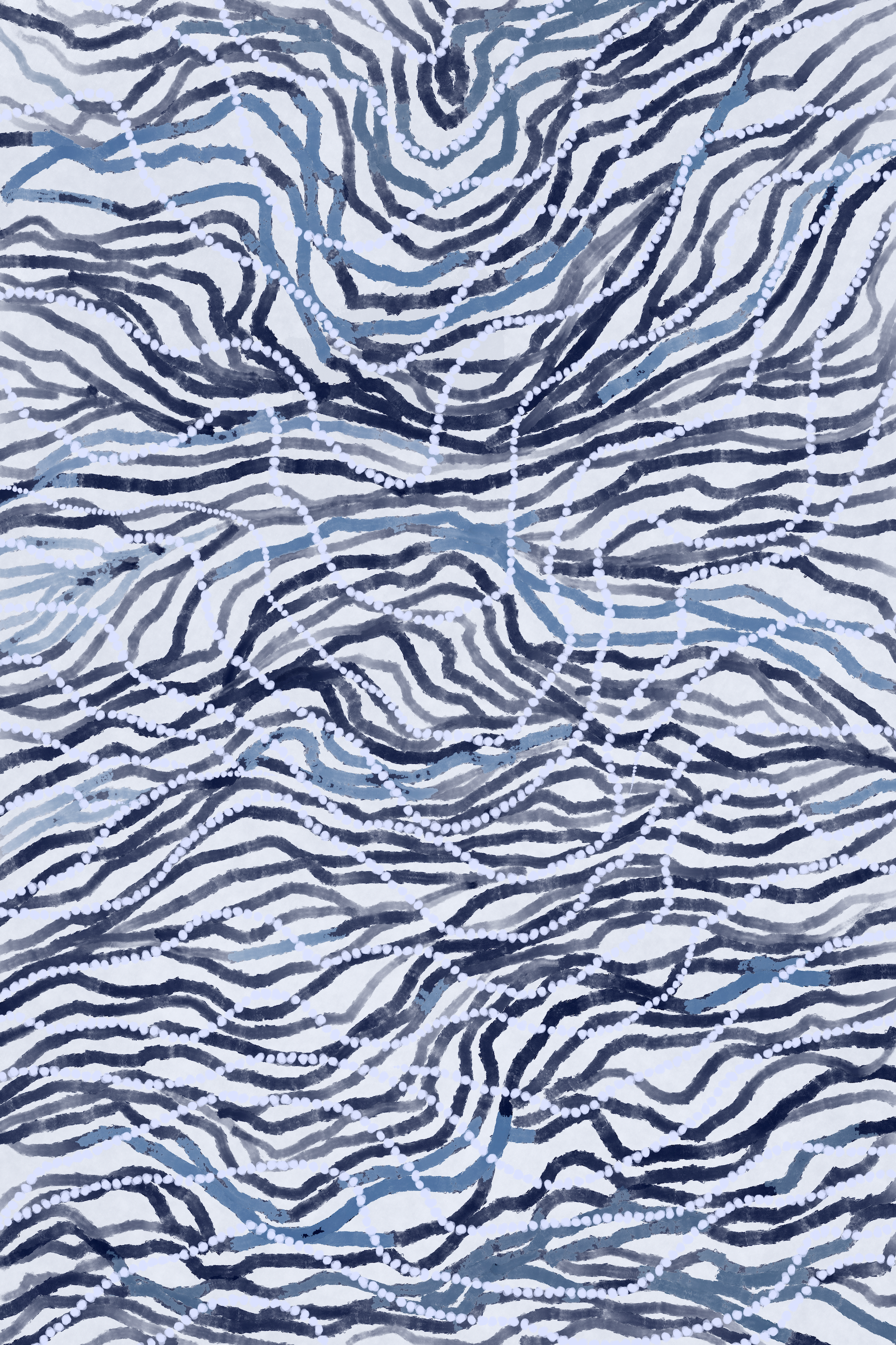 Movement of the Earth | B&W – Aboriginal Art Print