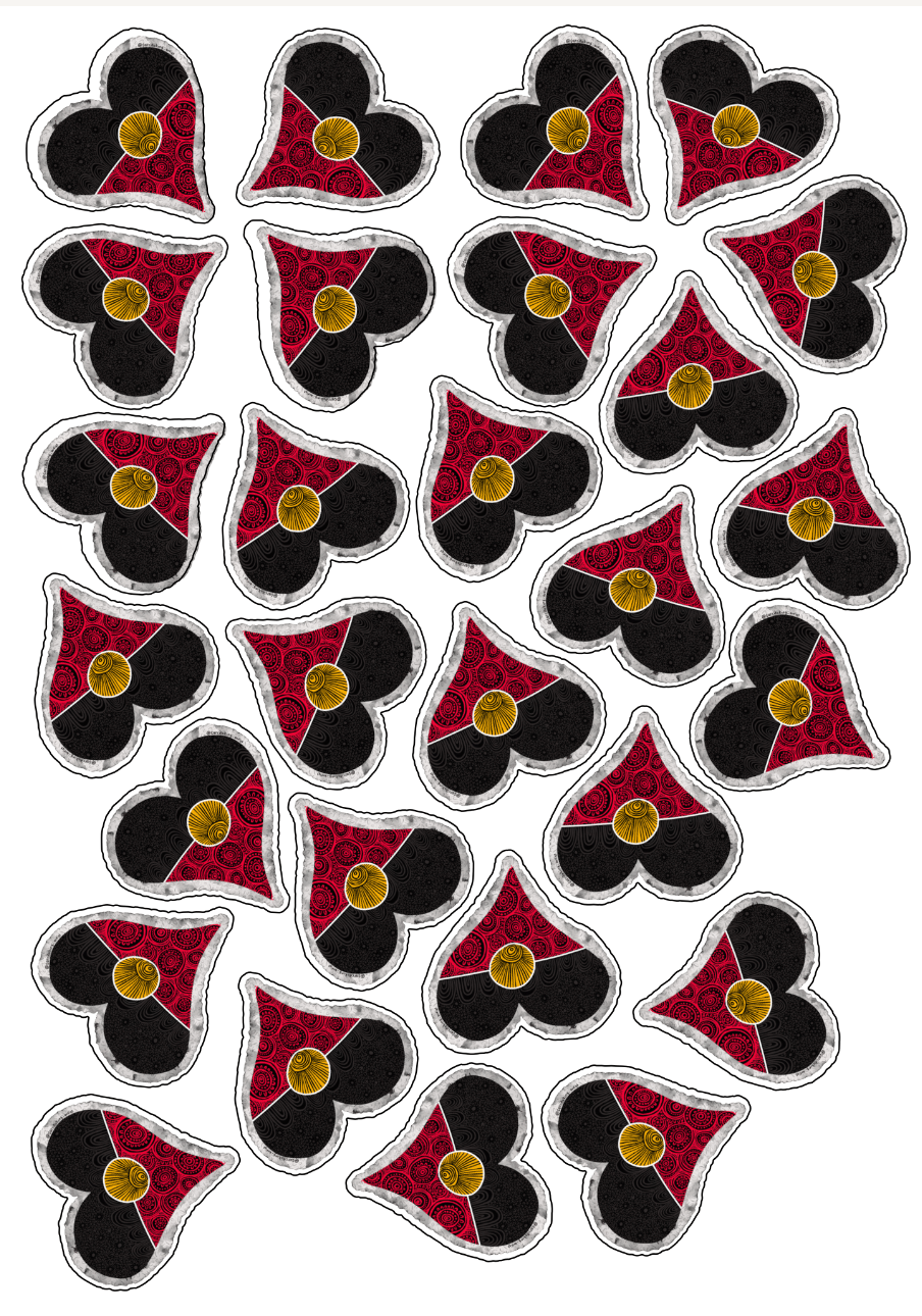 Flag Love | Stickers | A4
