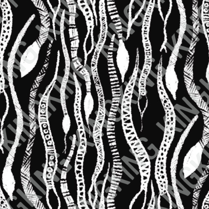 Ninny skirt - Slither Blak & White