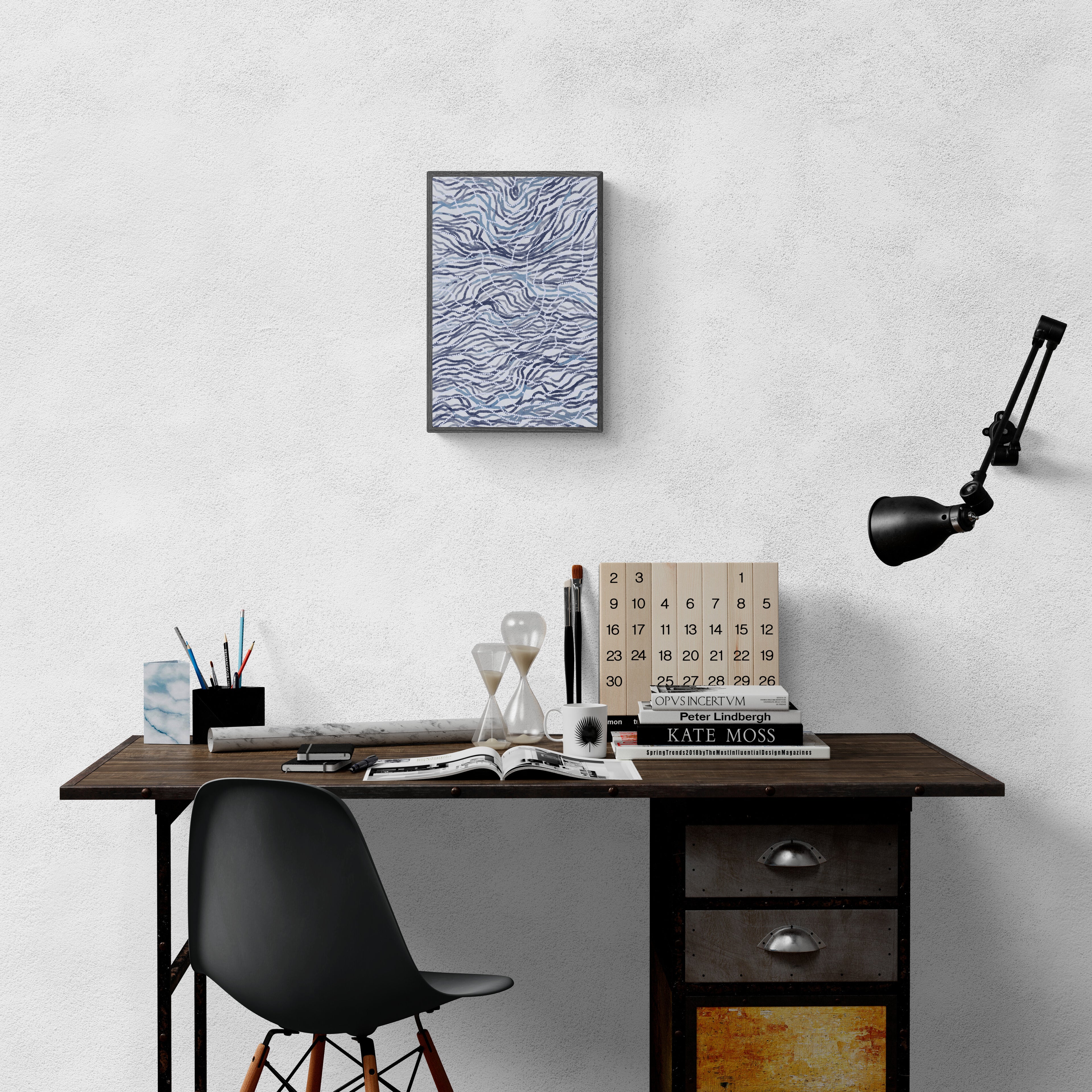 Movement of the Earth | B&W – Aboriginal Art Print