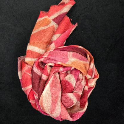 Aboriginal art by Sarrita King on a cashmere wool scarf