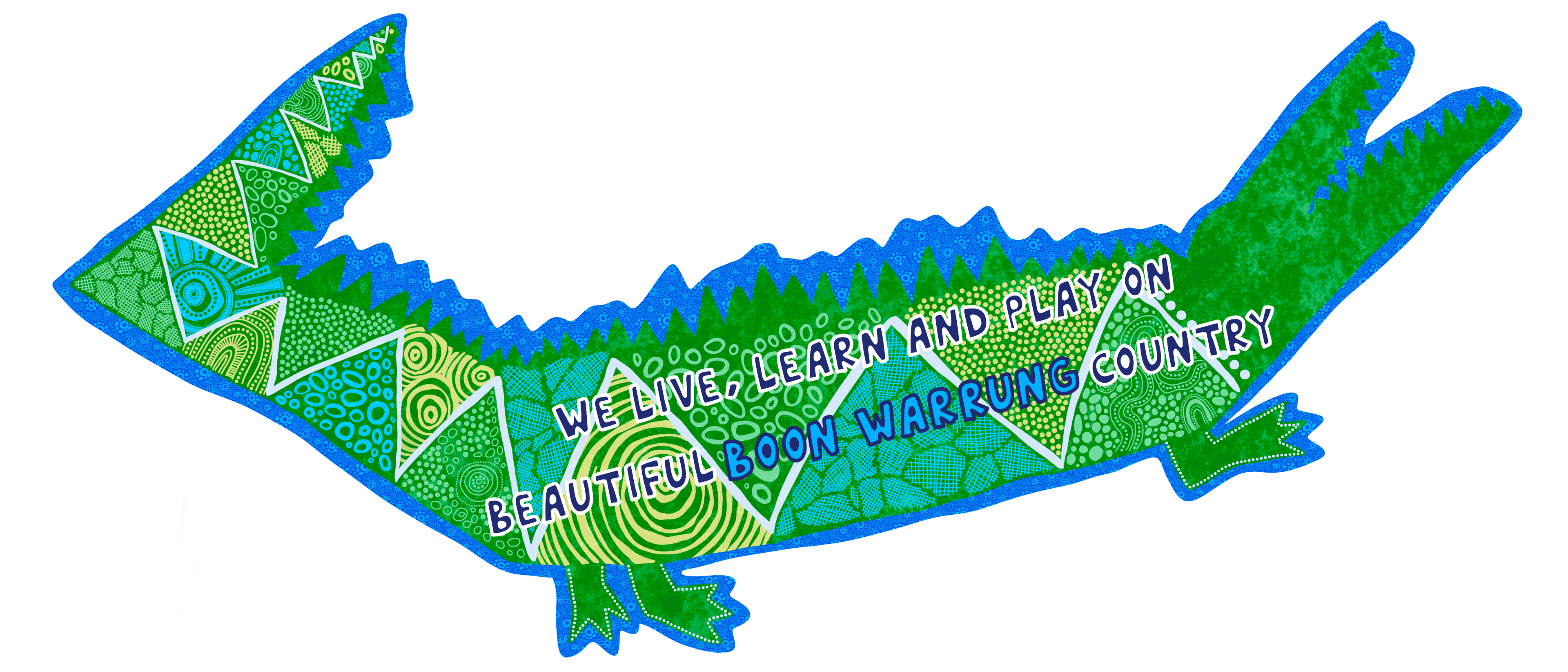 Croc Live, Learn and Play Decal – Aboriginal Wall Art