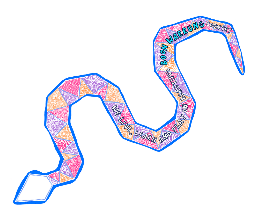Snake Live, Learn and Play Decal – Aboriginal Wall Art