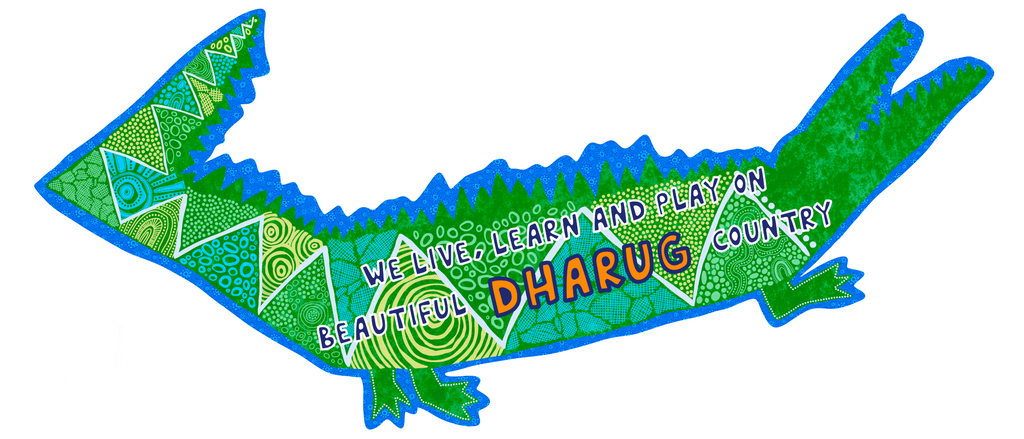 Croc Live, Learn and Play Decal – Aboriginal Wall Art