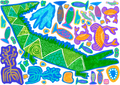 Croc Aboriginal Wall Decal Set – Indigenous Art