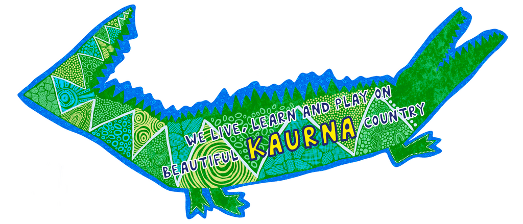 Croc Live, Learn and Play Decal – Aboriginal Wall Art