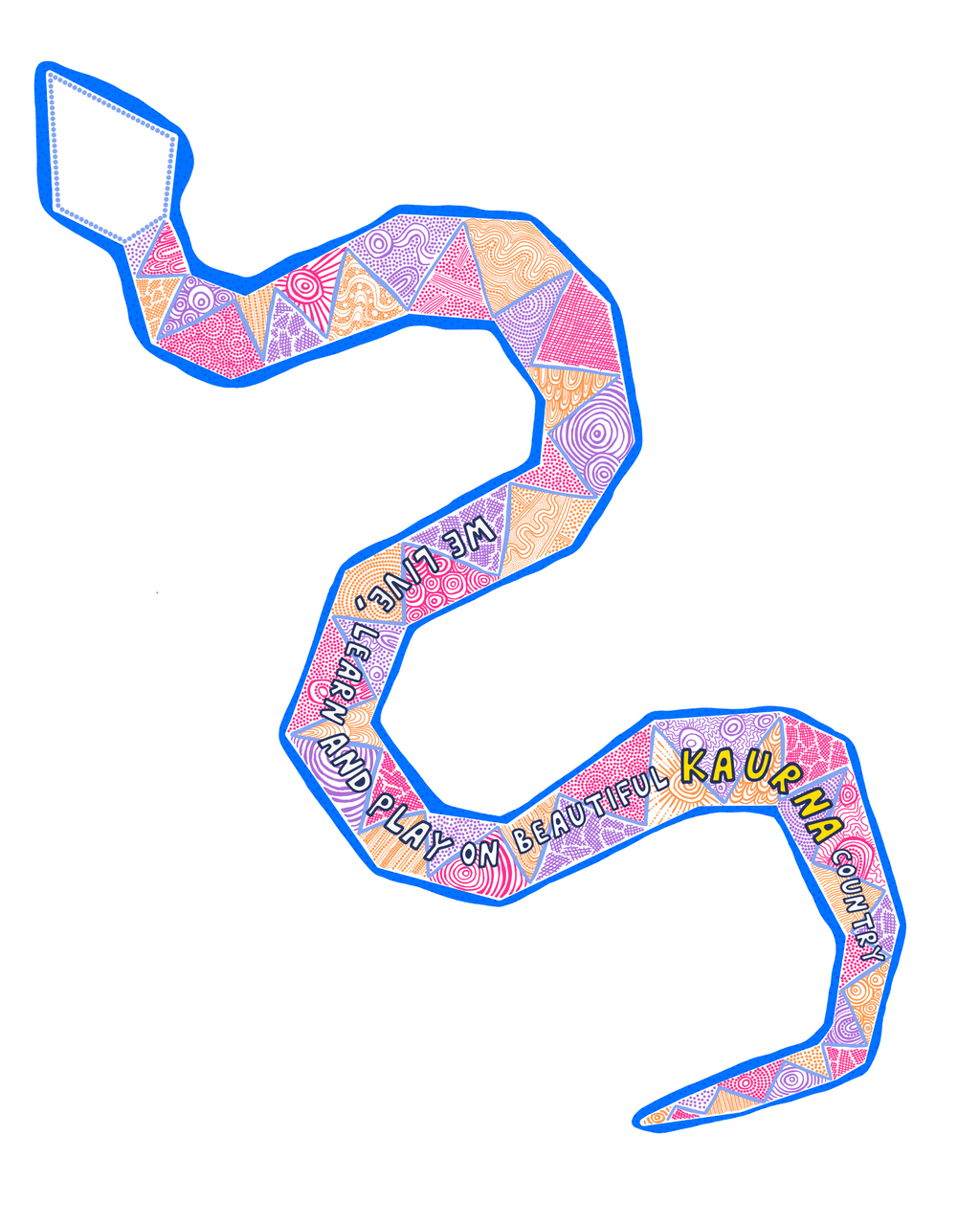 Snake Live, Learn and Play Decal – Aboriginal Wall Art