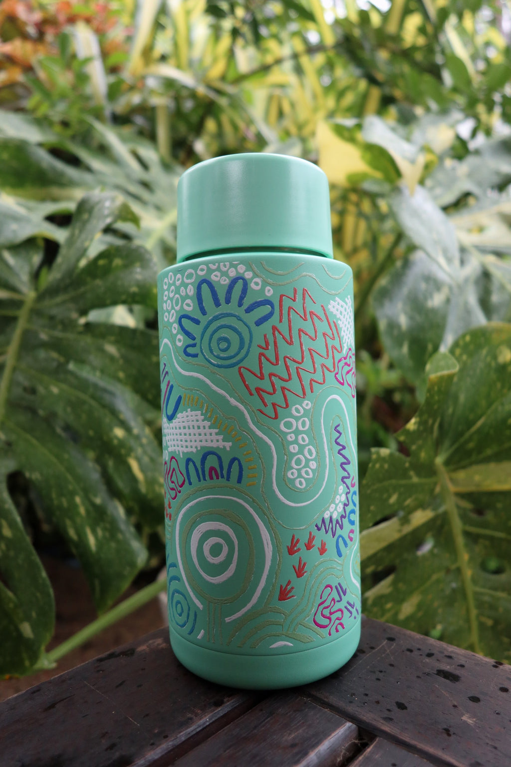 Tracking 1L Water Bottle – Aboriginal Art