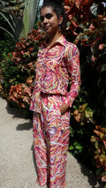 Aboriginal print fashion apparel