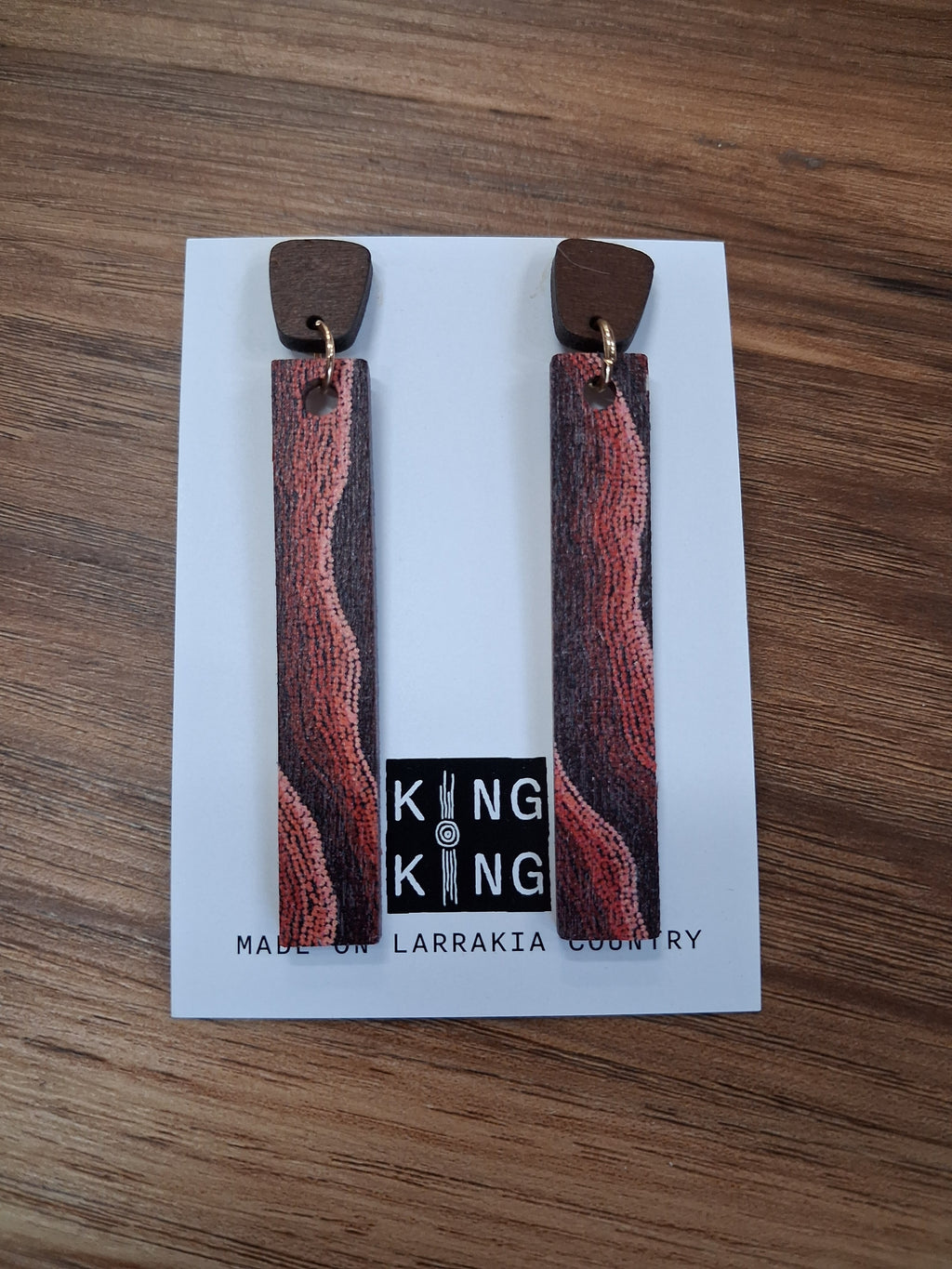 Shifting Sands – Aboriginal Art Statement Earrings